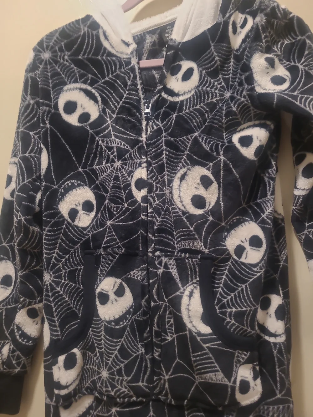 DISNEY Nightmare Before Christmas Jumpsuit Womens XS(0-2 Pajama Jack Skellington - Picture 3 of 12